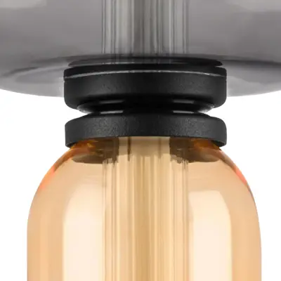 737527 Люстра EMISFERO 8W LED 250LM G ЧЕРНЫЙ/ПРОЗРАЧНЫЙ+ЯНТАРЬ 3000K Lightstar