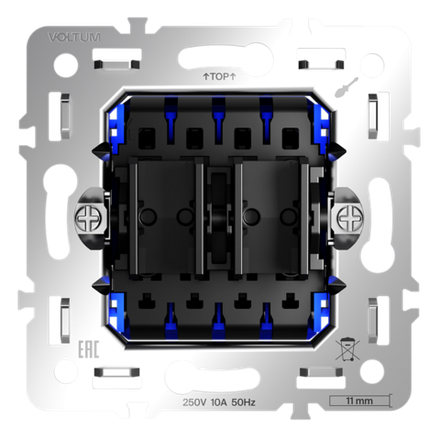 VLS0205M Механизм перекрестного переключателя двухклавишного 10А, S70. (ТМ Maytoni)