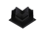 Коннектор угловой для встраиваемого шинопровода под ГКЛ 12,6мм Magnetic 220V GL1040 BK черный 80*80*47 (соединители в комплекте)