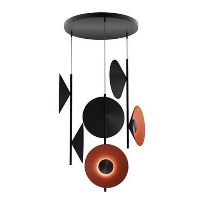 SL3003.403.09 Светильник подвесной ST-Luce Черный/Оранжевый, Черный LED 9*2W 3000K