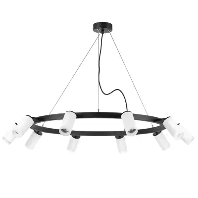 LR0203600 Люстра RULLO 10х50W GU10 ЧЕРНЫЙ/БЕЛЫЙ (571020+214436-10+202430-10)