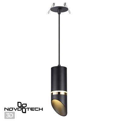 370907 SPOT NT22 330 черный/золото Светильник встраиваемый влагозащищенный IP44 GU10 9W 220V DELTA
