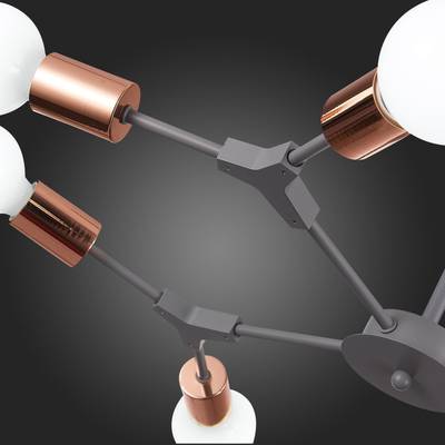 SLE106403-08 Люстра подвесная Серый, Розовое золото E27 8*60W