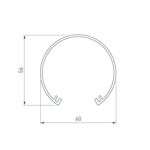 Экран SL-ROUND-D60-2000 OPAL (Arlight, Пластик)
