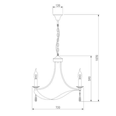 Подвесная люстра в классическом стиле 60064/8 хром, E14х8