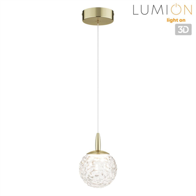 8080/1A LEDIO LN25 000 золото/прозрачный, металл/акрил Подвесной светильник LED 3W 4000K 220V TRINO