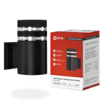 Светильник НБУ POLO-R-1xA60-BL E27 IP65 уличный настен. односторон. под 1хA60 алюм. черн. IN HOME 4690612045061