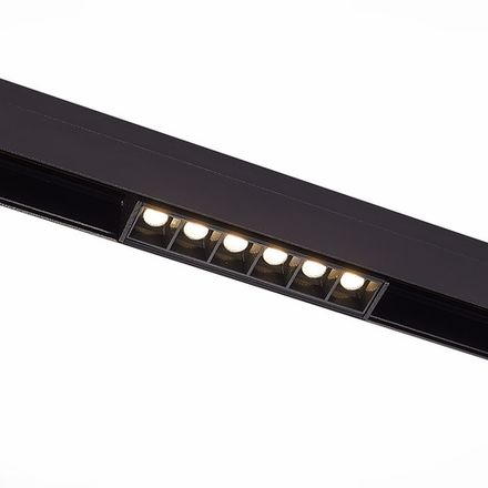 ST361.436.06 Магнитный трековый светильник Черный LED 1*6W 3000K 532Lm Ra&gt;80 36° IP20 L115xW22xH44 48V