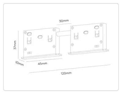 Коннектор питания прямой для шинопровода Magnetic 48V 10mm GL2030 BK черный IP20 120*10*37