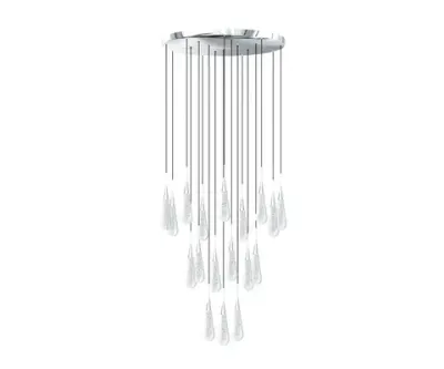 07861-18A,02 Люстра каскадная Гутта хром d50 h300 Led 54W (4000k)