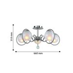 Потолочный светильник Fabbio 2349-5U, 5*E14*40W. ТМ F-Promo