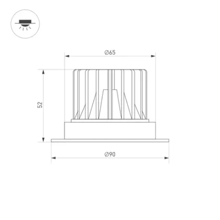 Светильник MS-ATLAS-TRIMLESS-R50-6W Day4000 (WH, 40deg, 230V) (Arlight, IP20 Металл, 5 лет)