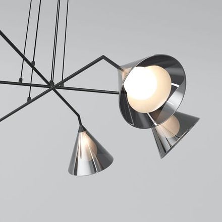 Подвесной светильник со стеклянными плафонами 70161/6 черный