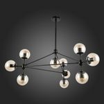 SLE154903-10 Люстра подвесная Черный/Янтарный E27 10*40W