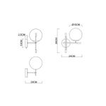 Бра Arte Lamp ARKAB A2225AP-1BK, 1хE14