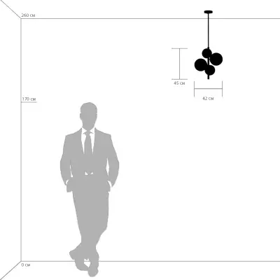 815043 Люстра CROCO 4х40W E14 ЛАТУНЬ Lightstar