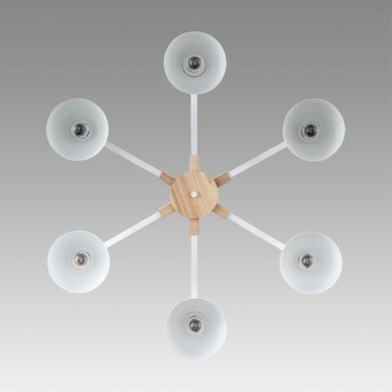8095/6C MODERNI LN25 белый/белый металл, дерево/металл Люстра потолочная Е27 6*60W 220V COLANGE
