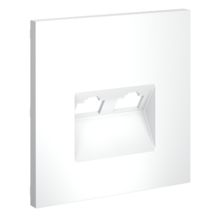 VLS001402 Накладка для розетки компьютерной двойной RJ45+RJ45 кат.6, S70 (белый матовый). (ТМ Maytoni)