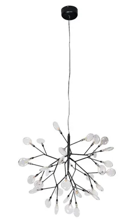 Светильник подвесной Crystal Lux EVITA SP36 BLACK/TRANSPARENT 1690/236