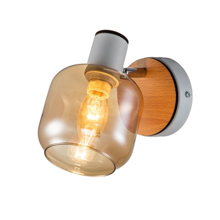 Спот Escada 10177/1A E14*40W White/Chrome/Wood