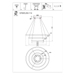 ST605.203.114 Cветильник подвесной SMART ST-Luce Золотистый/Белый LED 1*114W 2800-6500K