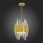 SL1633.203.04 Люстра подвесная ST-Luce Матовое золото/Матовое золото,Прозрачный E14 4*40W