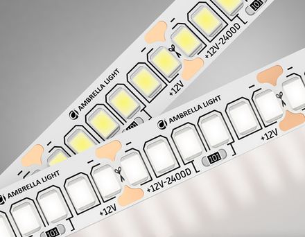 Светодиодная лента GS1402 2835 240Led/ 17W m/ 12V IP20 4500K/ 5000*10*1.2mm/ кратность резки 25mm (2 конт.)