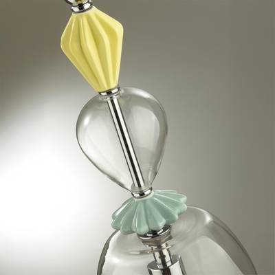 4893/1B CLASSIC ODL_EX22 197 хром/раноцветн./керамика/стекло Подвес E14 1*40W 4893/1B BIZET