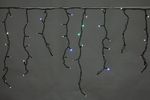 A-056AR RGB светодиодная гирлянда "бахрома" 5x0.6м 180LED черный провод влагозащищен.