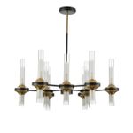8112/18 NEOCLASSI LN25 26 черный/бронза/прозрачный, металл/стекло Люстра потолочная G9 18*30W 220V TAMARESA