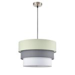 8039/3 MODERNI LN25 никель/мятный/серый/белый, металл/текстиль Подвесной светильник Е27 3*60W 220V ILAIDA