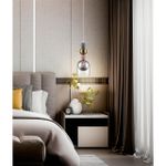 8066/1A MODERNI LN25 299 хром/серый/прозрачный, металл/стекло Подвесной светильник G9 1*20W 220V GALLO