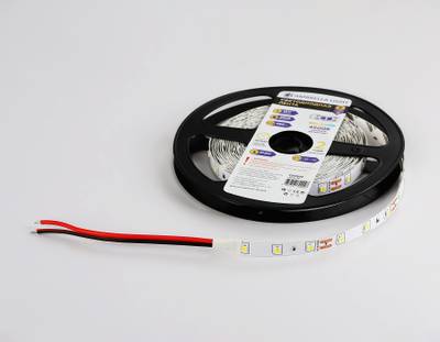 Светодиодная лента GS1002 2835 60Led/ 4.8W m/ 12V IP20 4500K/ 5000*8*1.2mm/ кратность резки 50mm (2 конт.)
