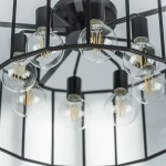 798287 Люстра GENNI 8х40W E27 ЧЕРНЫЙ МАТОВЫЙ/ПРОЗРАЧНЫЙ Lightstar