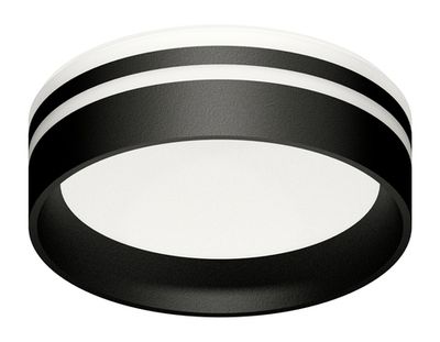 Насадка передняя для корпуса светильника N8478 SBK/FR черный песок/белый матовый D85*H35mm Out30mm GX53