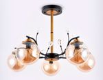 Подвесная люстра TR9072/5 BK/TI черный/янтарь E14 max 40W D620*420