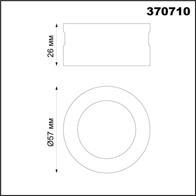 370710 KONST NT19 173 черный хром Декоративное кольцо для арт. 370681-370693 IP20 UNITE