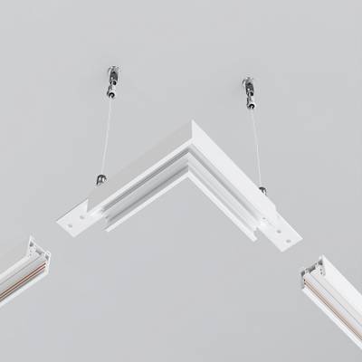 Коннектор угловой Exility накладной низкопрофильный, TRAM034CL-41W. TM Maytoni