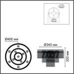 6576/11CR CLASSI LN24 черный/прозрачный/металл/стекло Люстра потолочная G9 11*20W 220V SPIRALS