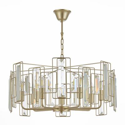 SLE103403-07 Люстра подвесная Шампань/Прозрачный E14 7*40W