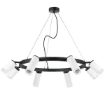 LR0188643640 Люстра RULLO 8х50W GU10 ЧЕРНЫЙ/БЕЛЫЙ (571018+214436-4+214486-4+202430-8)