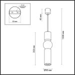 4070/5L L-VISION ODL19 475 серый/хром Подвес GU10 1*5W SAKRA