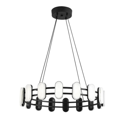 8342/35L LEDIO LN26 226 черный/белый металл/акрил Люстра подвесная LED 35W 4000K 220V OVELA