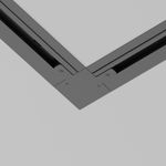 Коннектор L-образный Unity встраиваемый черный, TRA002CL-11B. TM Maytoni