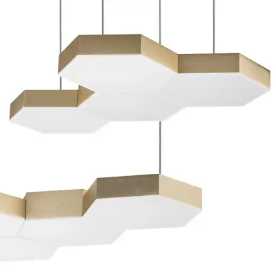 750223 Люстра подвесная FAVO LED-60W 2880LM Satin Gold 4000K Lightstar