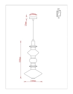 Подвесной светильник Arte Lamp FIORATO A2442SP-15PB, 1хLED