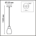 6562/1A MODERNI LN25 140 черный, золотой/прозрачный/металл/стекло Подвес E27 1*40W 220V ICE