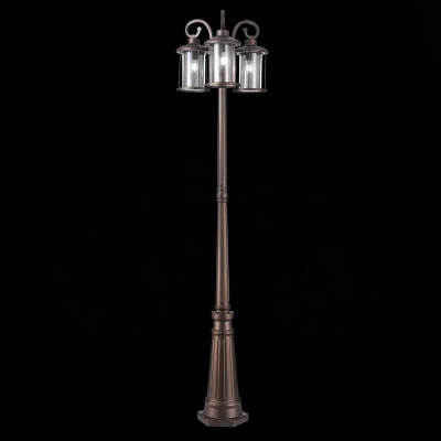 SL080.425.03 Светильник уличный наземный ST-Luce Темный кофе/Прозрачный, Темный кофе E27 3*100W