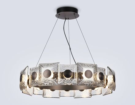 Светильник светодиодный подвесной LH31030 GR/SM серый/дымчатый 72W 3000K D700*150