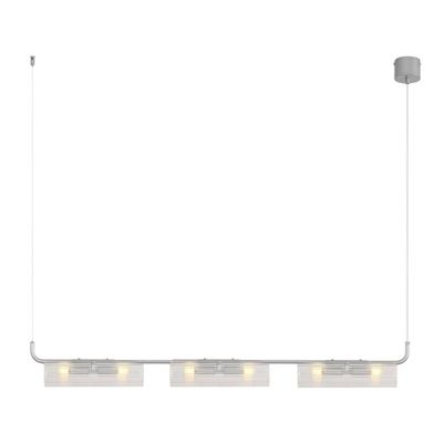 8258/6 SUSPENTIONI LN26 серебро/прозрачный, металл/стекло Подвес G9 6*20W 220V TORONTO